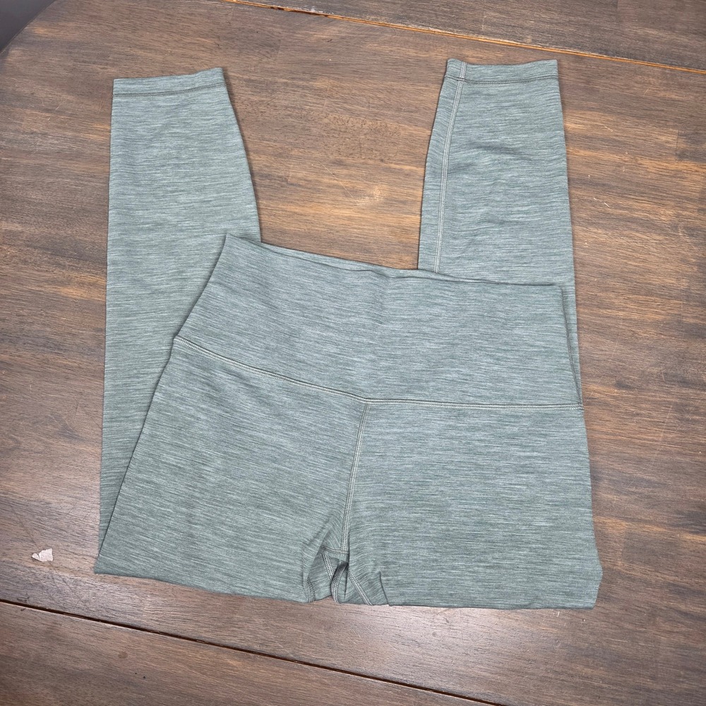 Lululemon Align Pant 25" Women Size 10 Nulu Heathered Tidewater Teal Leggings